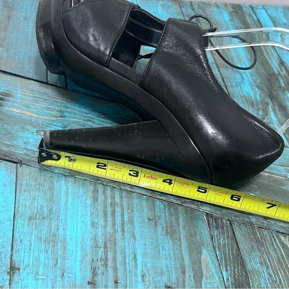 Coach Teagan Soft Leather Platform Women Shoes Black Heel Sandal Size 7.5B - Picture 10 of 13